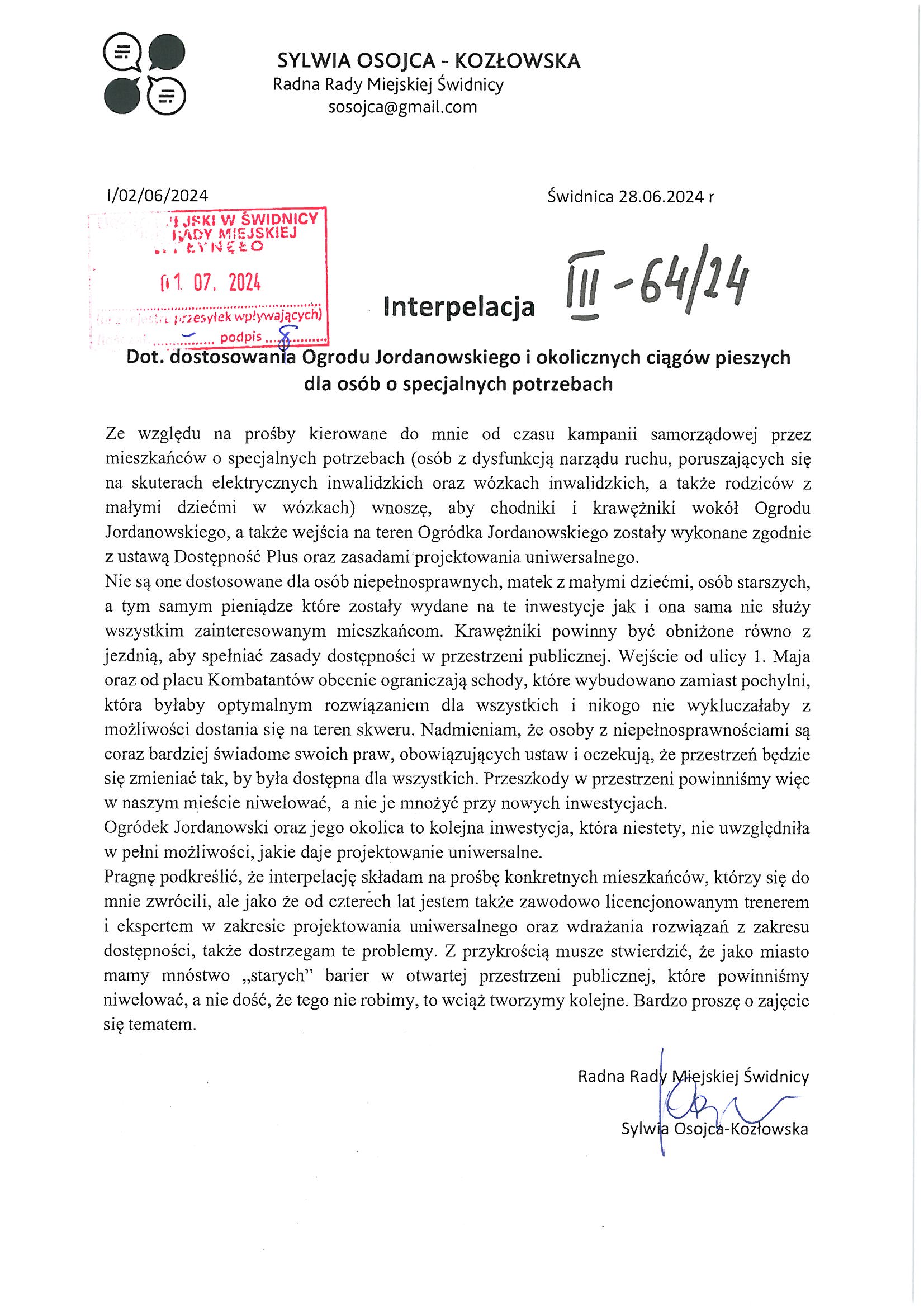 interpelacja nr III 64 24
