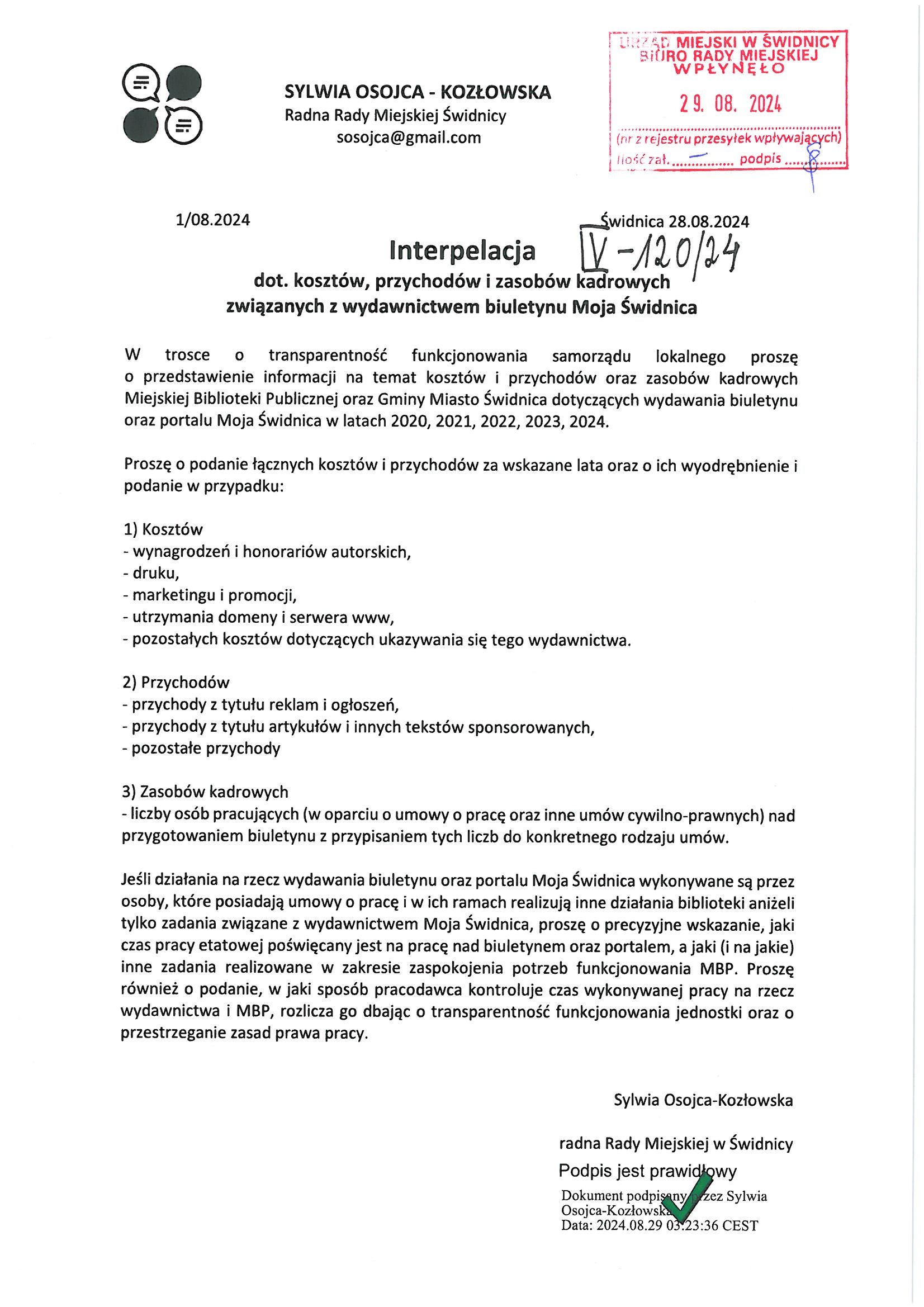 interpelacja nr IV 120 24