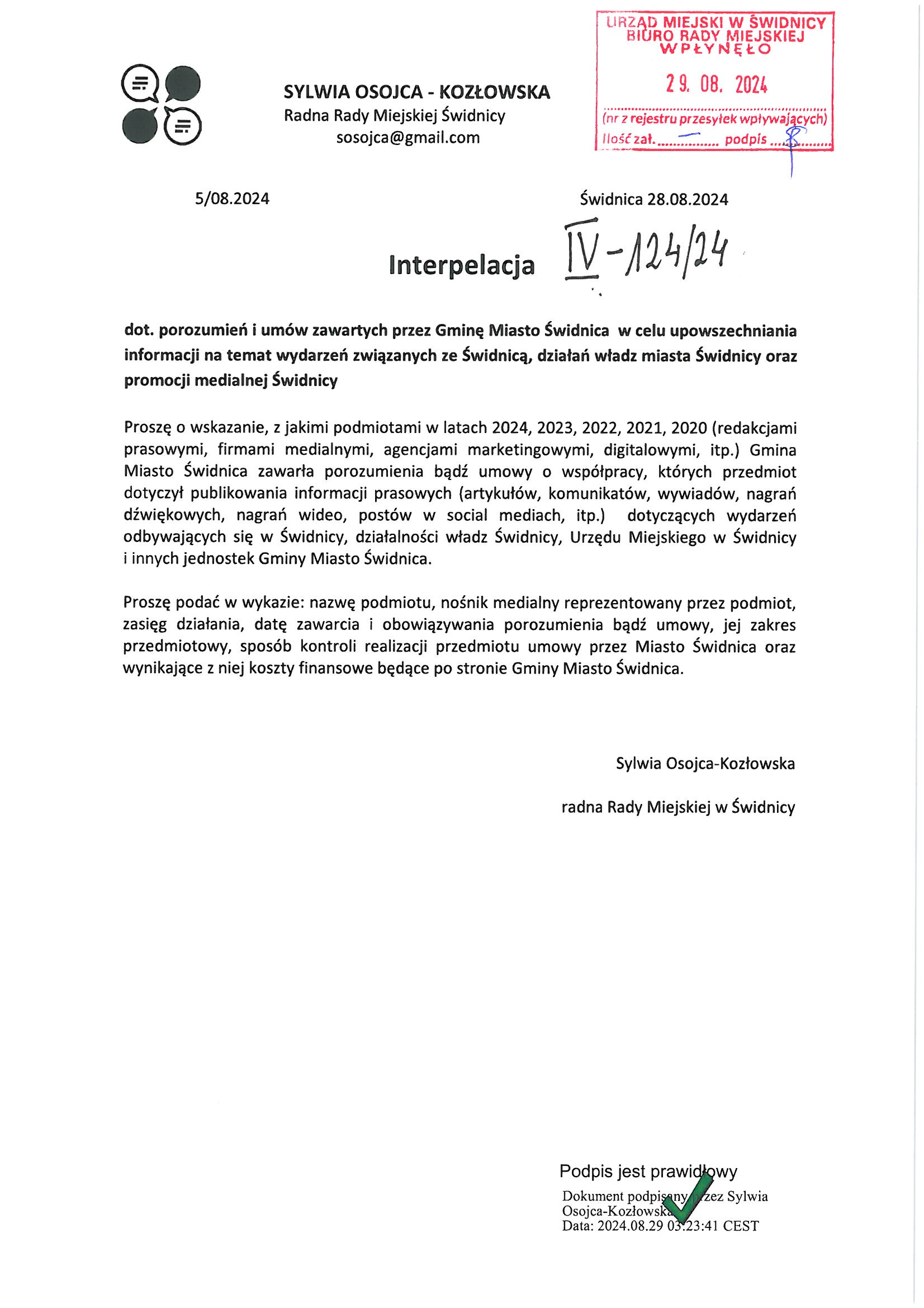 interpelacja nr IV 124 24