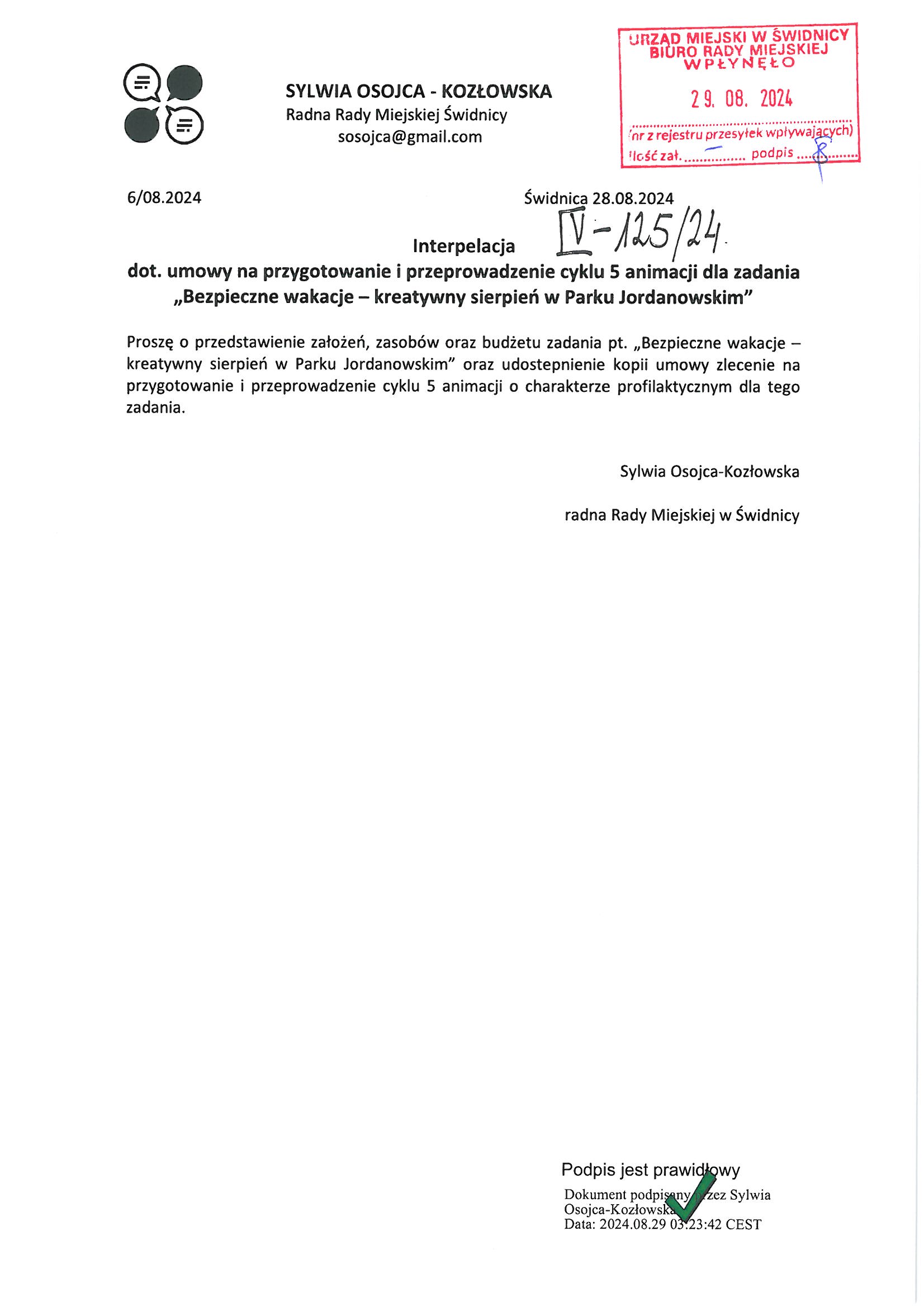 interpelacja nr IV 125 24