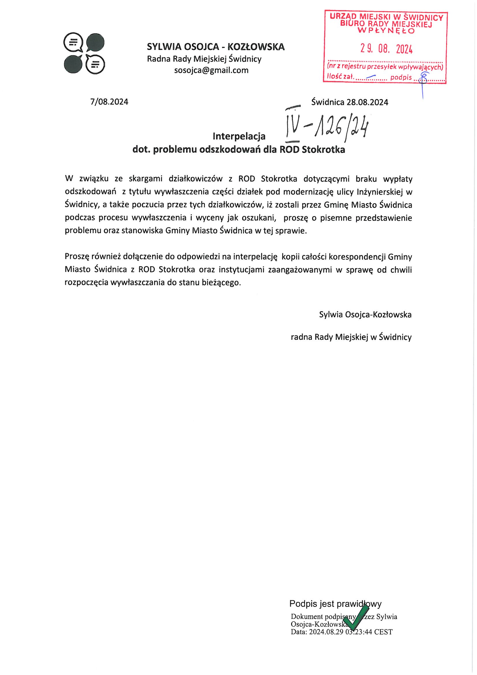 interpelacja nr IV 126 24