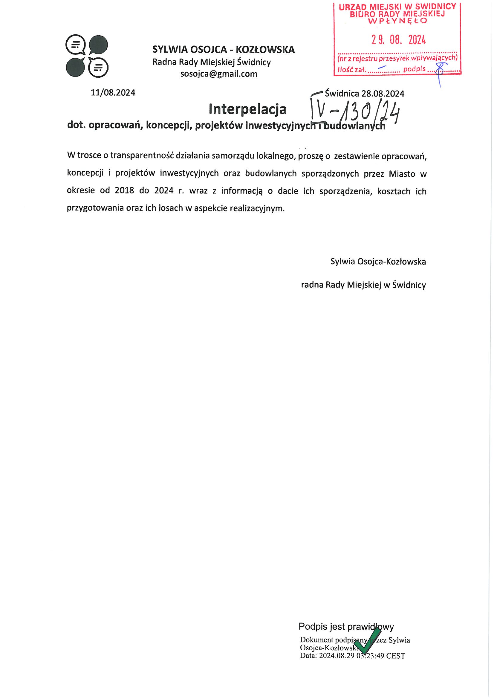 interpelacja nr IV 130 24