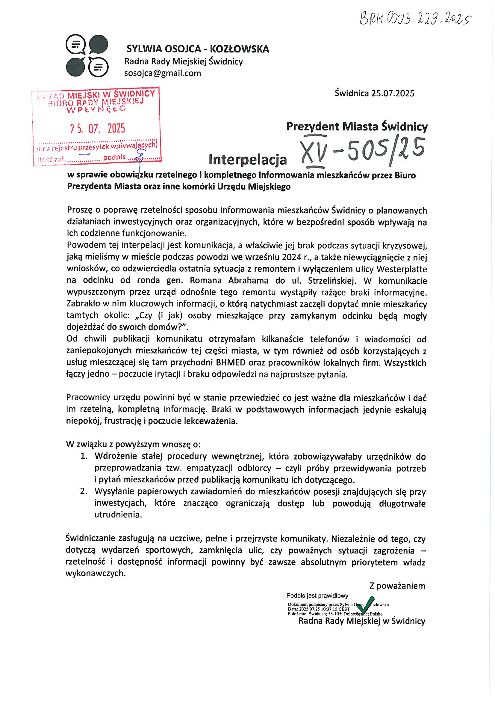 interpelacja nr XV 505 25