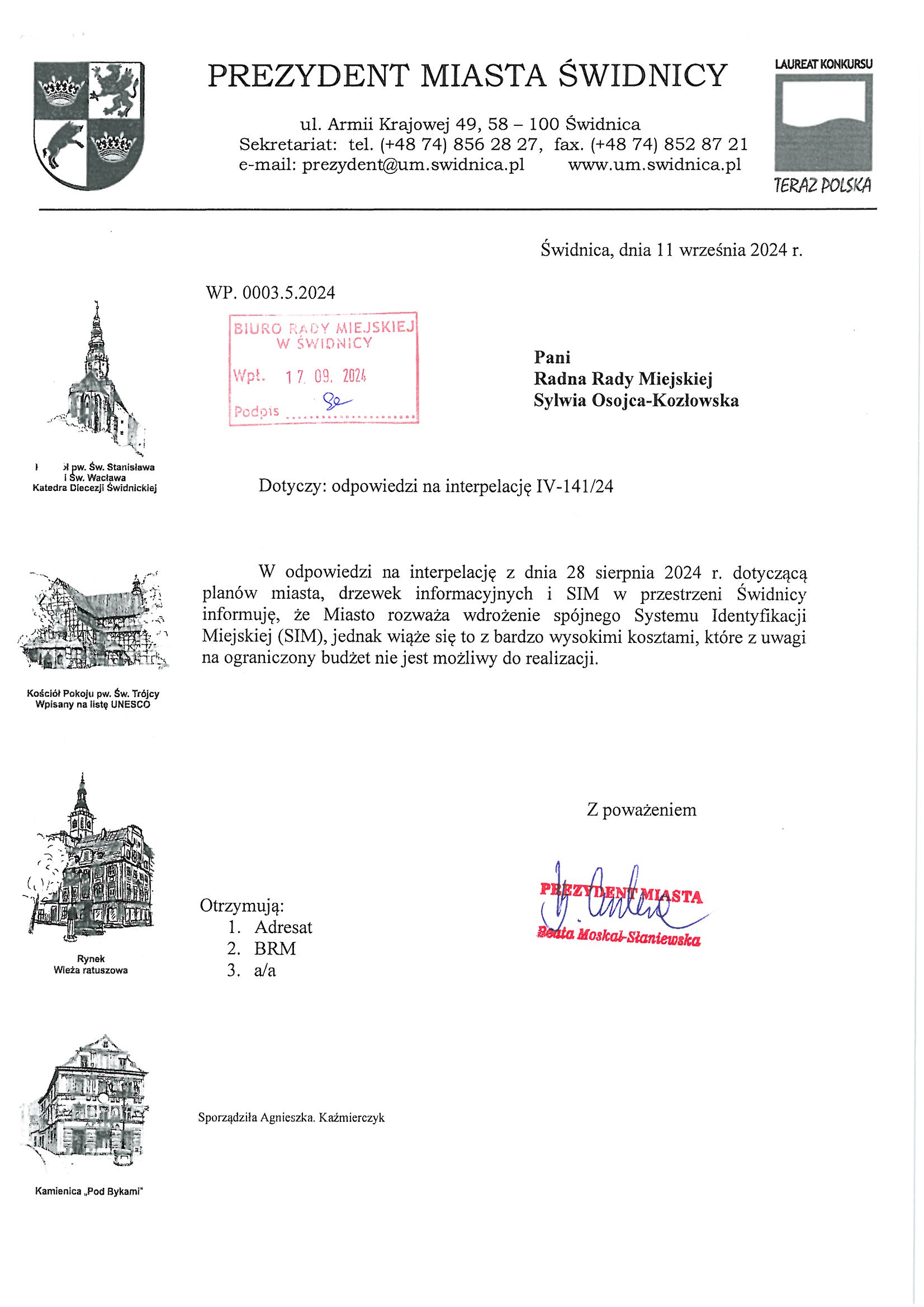 interpelacja nr IV 141 24 odp1