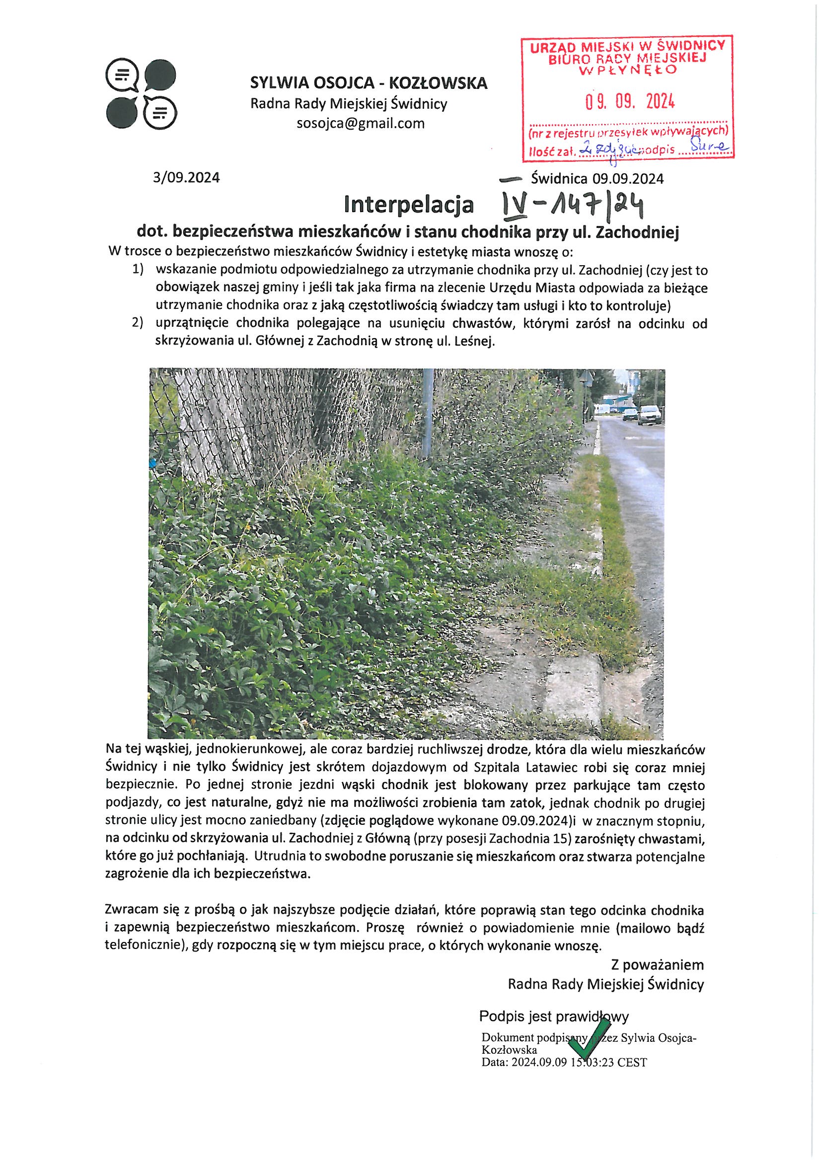 interpelacja nr IV 147 24 Strona 1
