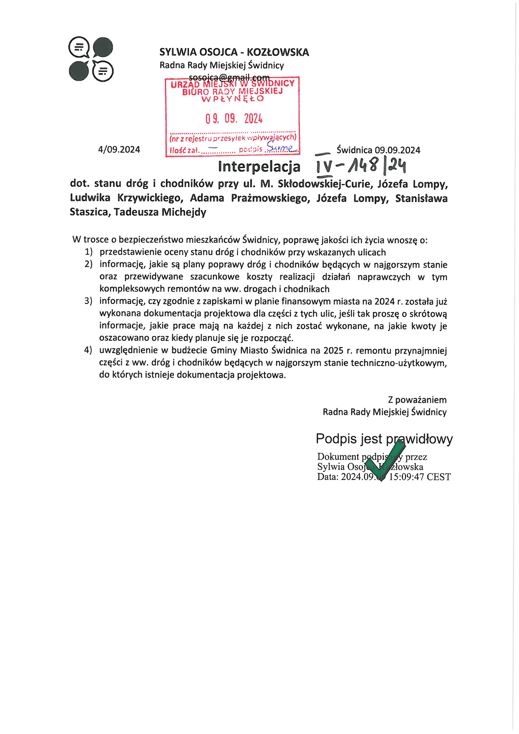 interpelacja nr IV 148 24
